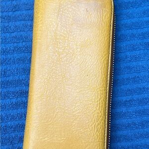 Matt and Nat Mustard Yellow Leather Zip Wallet